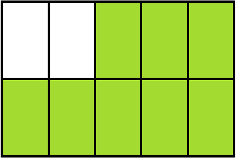Lime Rectangle Fraction 8:10