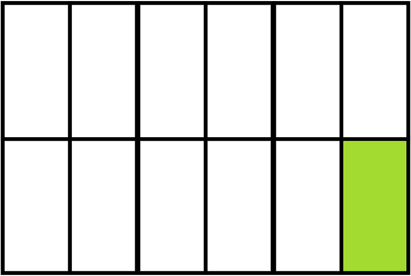 Lime Rectangle Fraction 1:12