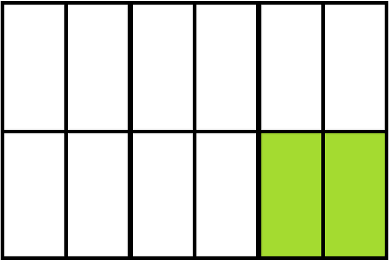 Lime Rectangle Fraction 2:12