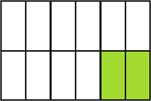Lime Rectangle Fraction 2:12