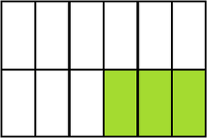 Lime Rectangle Fraction 3:12