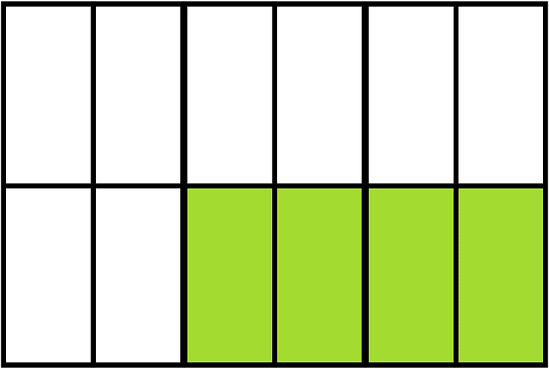 Lime Rectangle Fraction 4:12