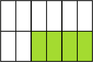 Lime Rectangle Fraction 4:12