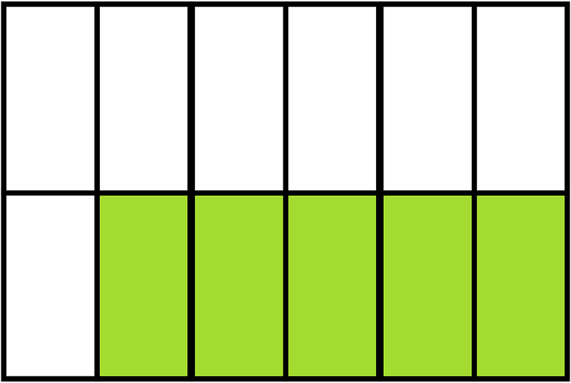 Lime Rectangle Fraction 5:12