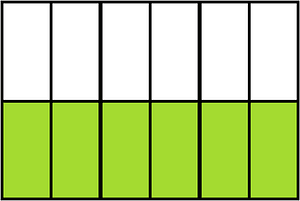 Lime Rectangle Fraction 6:12