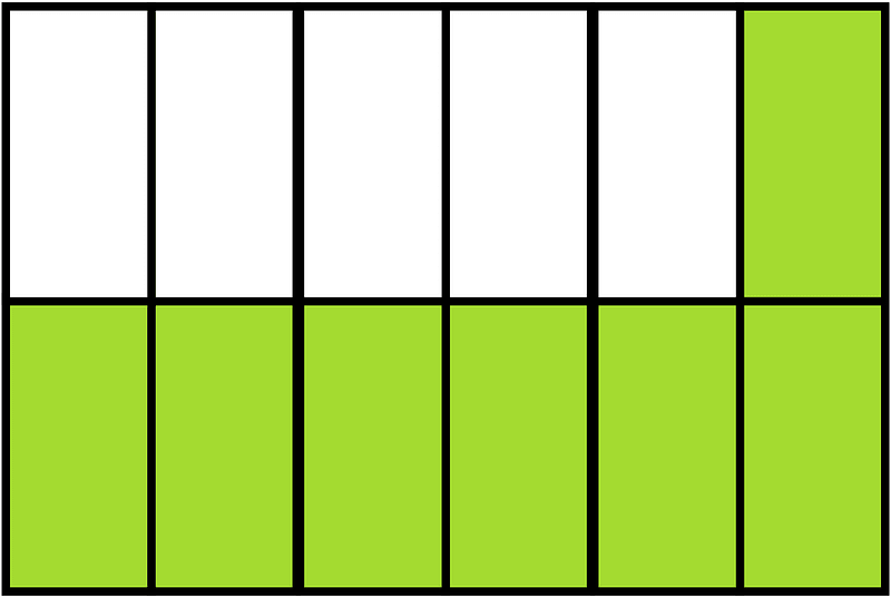 Lime Rectangle Fraction 7:12