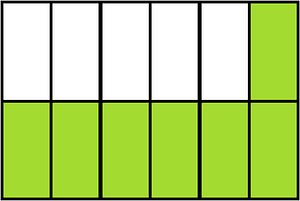 Lime Rectangle Fraction 7:12