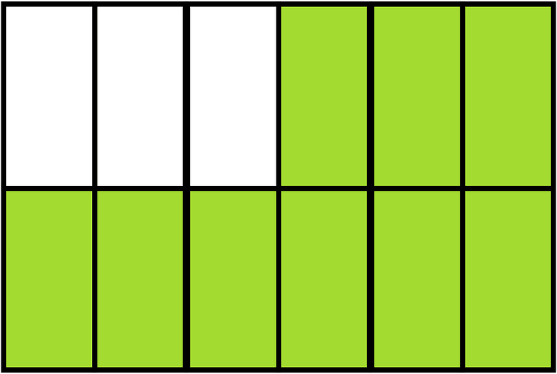 Lime Rectangle Fraction 9:12