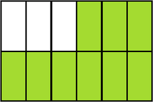 Lime Rectangle Fraction 9:12