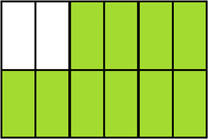 Lime Rectangle Fraction 10:12