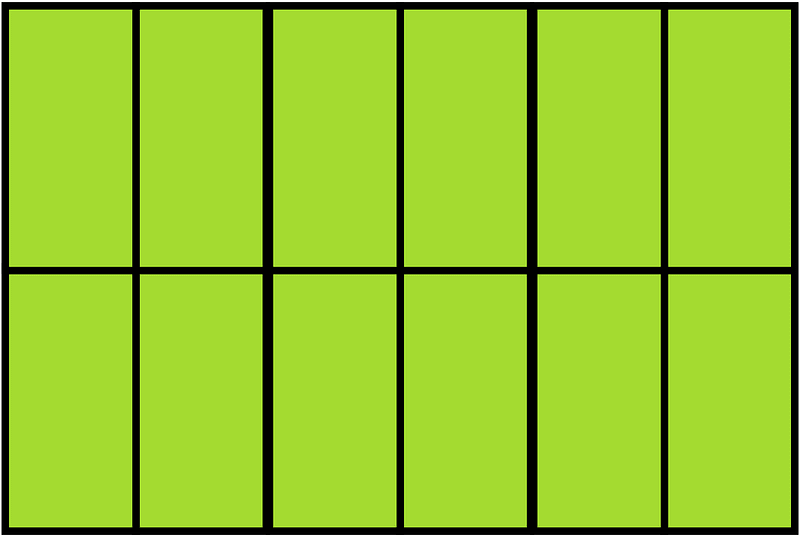 Lime Rectangle Fraction 12:12