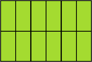 Lime Rectangle Fraction 12:12