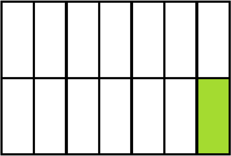Lime Rectangle Fraction 1:14