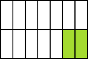 Lime Rectangle Fraction 2:14