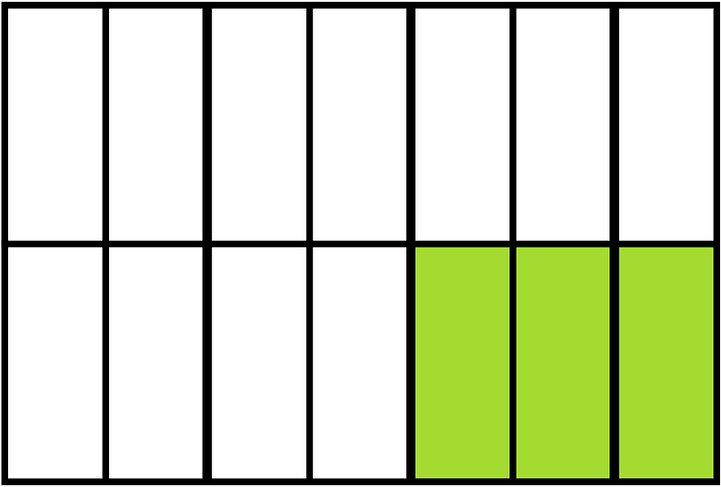 Lime Rectangle Fraction 3:14
