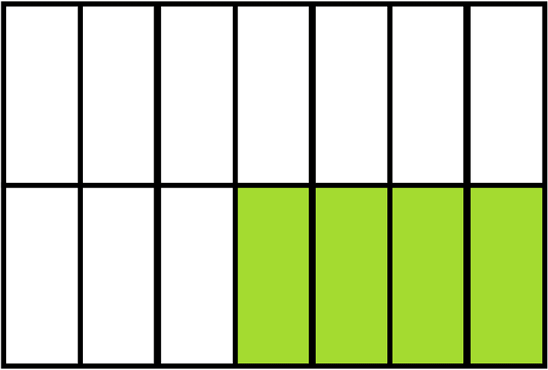 Lime Rectangle Fraction 4:14