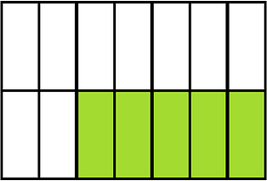 Lime Rectangle Fraction 5:14