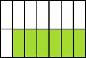 Lime Rectangle Fraction 6:14