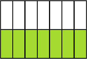 Lime Rectangle Fraction 7:14
