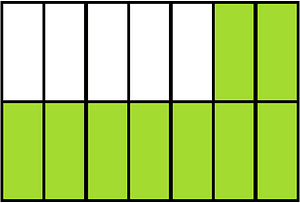 Lime Rectangle Fraction 9:14