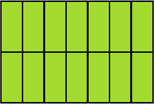 Lime Rectangle Fraction 14:14