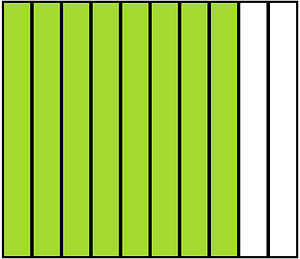 Lime Rectangle Fraction 8:10
