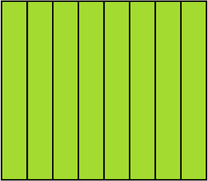 Lime Rectangle Fraction 8:8