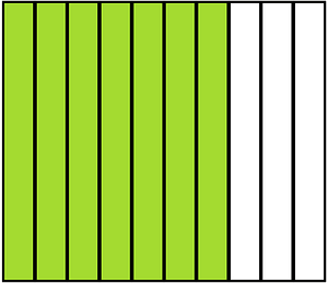 Lime Rectangle Fraction 7:10