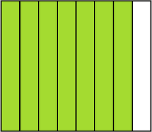 Lime Rectangle Fraction 7:8