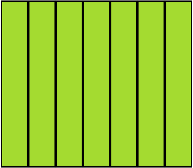 Lime Rectangle Fraction 7:7