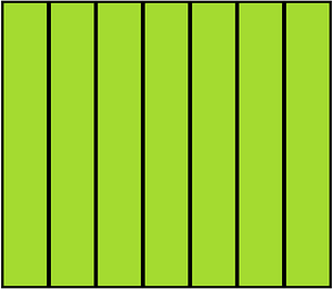 Lime Rectangle Fraction 7:7