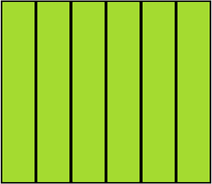 Lime Rectangle Fraction 6:6