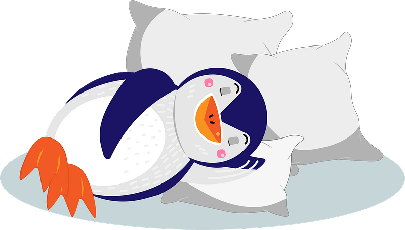 Penguin sleeping