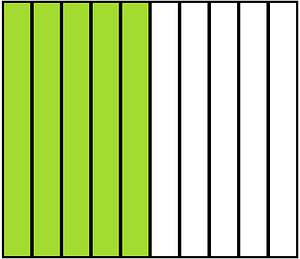 Lime Rectangle Fraction 5:10