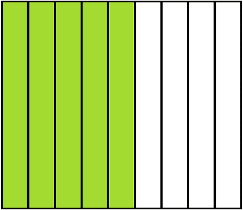 Lime Rectangle Fraction 5:9