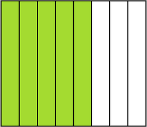 Lime Rectangle Fraction 5:8