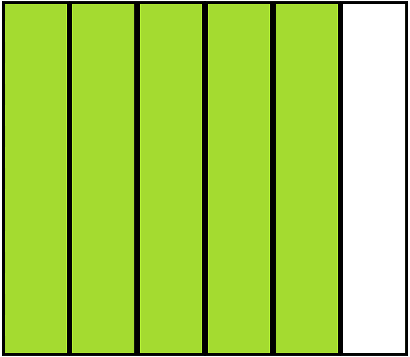 Lime Rectangle Fraction 5:6