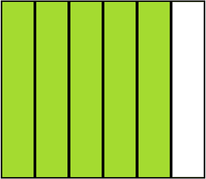 Lime Rectangle Fraction 5:6