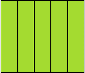 Lime Rectangle Fraction 5:5