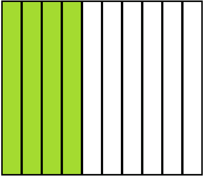 Lime Rectangle Fraction 4:10