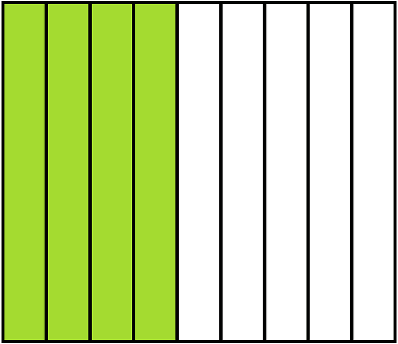 Lime Rectangle Fraction 4:9