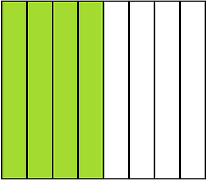 Lime Rectangle Fraction 4:8