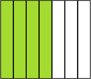 Lime Rectangle Fraction 4:7