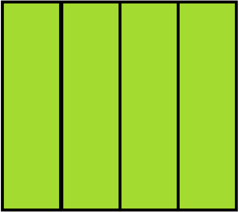 Lime Rectangle Fraction 4:4