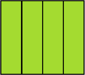Lime Rectangle Fraction 4:4
