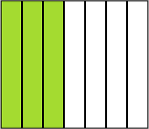 Lime Rectangle Fraction 3:7