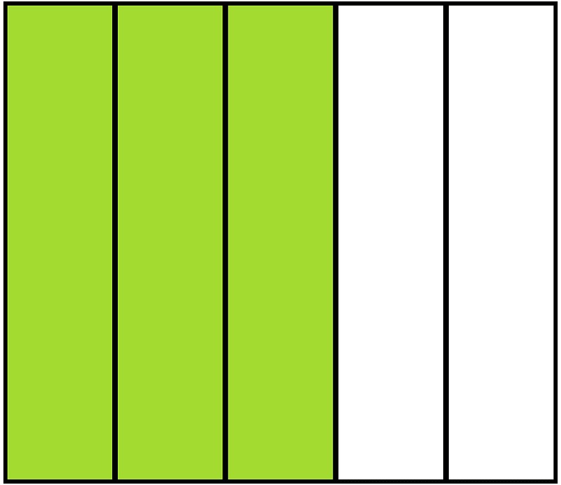 Lime Rectangle Fraction 3:5