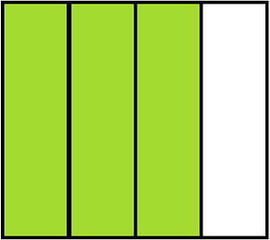 Lime Rectangle Fraction 3:4