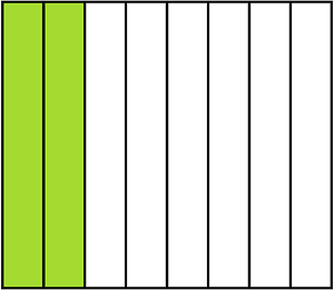 Lime Rectangle Fraction 2:8