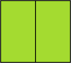 Lime Rectangle Fraction 2:2